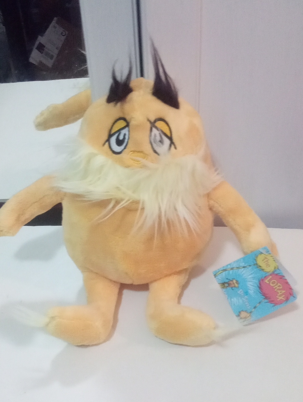 Dr. Seuss Lorax Plush NWT  Yellow and Black Hair Tufts New Plush Toy